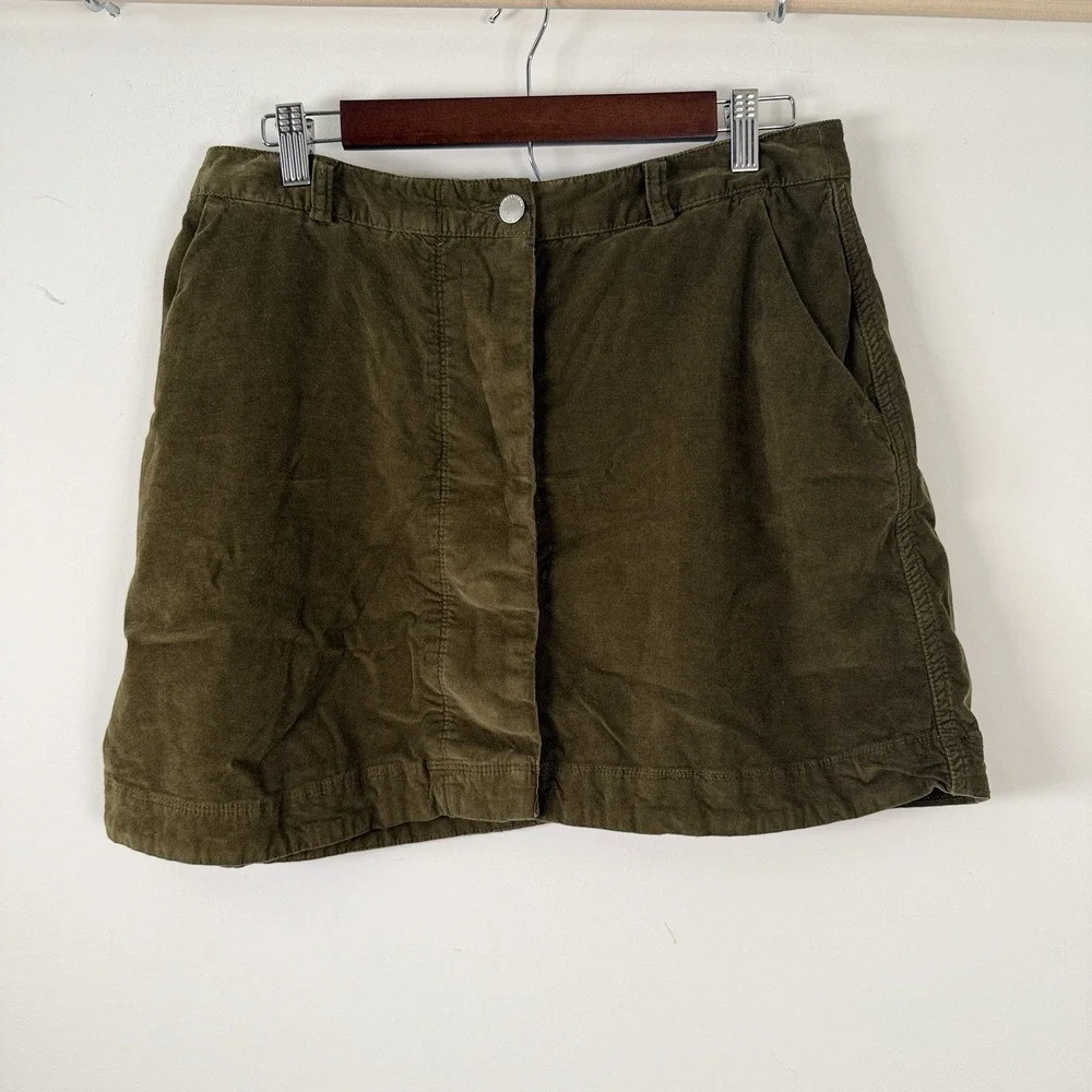 Timberland‎ Mini Skirt Corduroy Olive Green Size 31